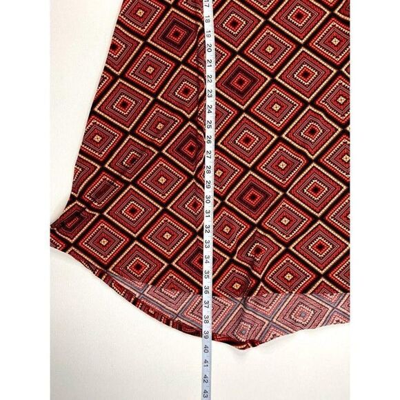 LuLaRoe Carly Dress Swing Red Black Geometric XS - Picture 5 of 6